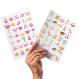 2 Grote Stickervellen - Prinsessen & Bakken
