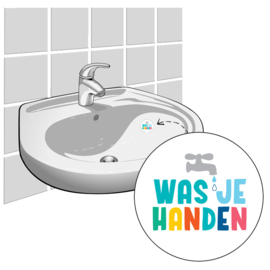 "Was je Handen" - Set van 2 Stickers