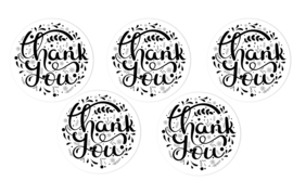 Thank You Sluitzegels (5 stickers)