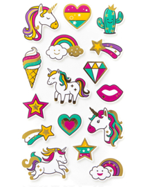 Stickervel met Foam Unicorn Stickers