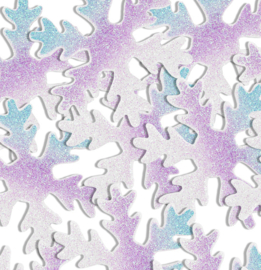 12 Grote Foam Sneeuwvlokken Stickers met Glitters