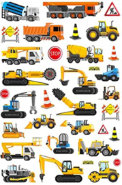 Stickervellen Transport - 4 Grote Stickervellen Voertuigen