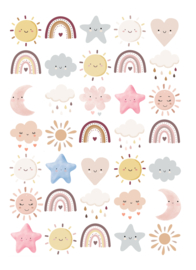Schattige Regenbogen Stickers