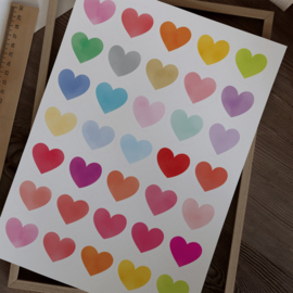 2 Grote Stickervellen Hartjes