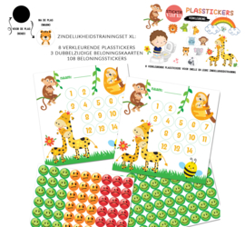 XL Beloningssysteem Jungle + Grote Stickers + 8 Verkleurende Plasstickers