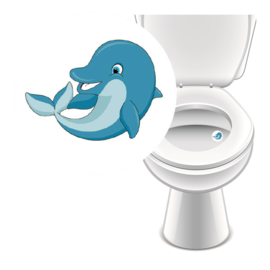Toiletten Sticker Delfin 35mm - 4 Sticker