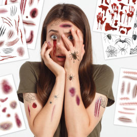 100 Fake Tattoos Halloween - Stick On Tattoos Halloween