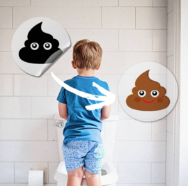 Autocollant thermosensible pour les toilettes Emoji Turd - 3 pièces