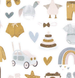 Glitzersticker Baby Boy - 25 Sticker