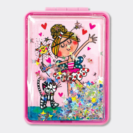 Spiegeltje Meisje - Spiegeltje met Glitters - Fee met Hartjes