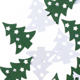 Autocollants pour sapins de Noël en bois