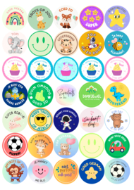 Stickervel Beloningsstickers - 35 stickers