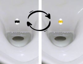 Verfärbende Toiletten Sticker Eier - 3 Sticker