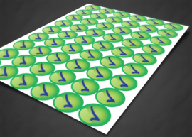 Belohnungssticker Grüne Finken groß 19mm- 54 Sticker