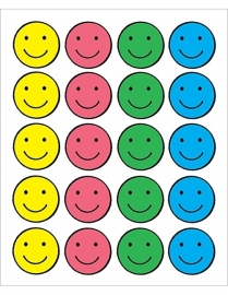 Smileys joyeux - 20 autocollants