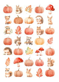 2 Grote Stickervellen Halloween en Herfst