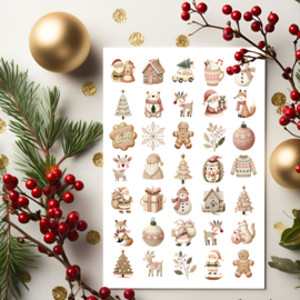 Kerst Stickers - Cute Christmas