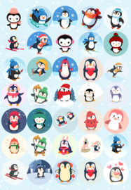 2 Grote Stickervellen Winter Stickers