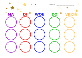 Week Planner System with Stickers for Kids