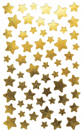 Autocollants Étoiles d'or - 62 Autocollants Star Mix