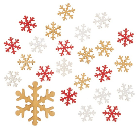 Flocons de Neige Décoratifs - 24 pièces