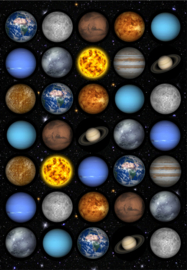 Belohnungssystem Weltraum mit Planeten-Aufklebern