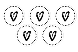 Herz-Siegel-Stempel (5 Sticker)