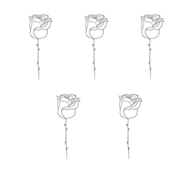 5 Temporary Tattoos Rose