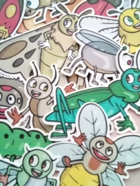Grappige Insecten - Grote Stickers