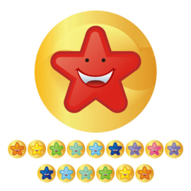 Smiley Stickers Sterren 10mm- 1104 Stickers