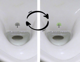Verfärbende Toiletten Sticker Grüne Baume - 3 Sticker