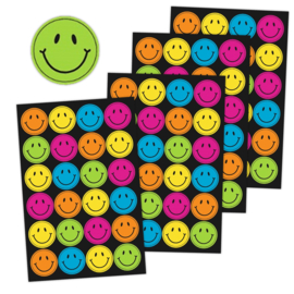 4 Stickerbögen Smiley Sticker