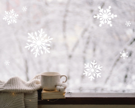 Raamsjabloon Kerst & Winter – Herbruikbaar Sneeuwvlok Sjabloon 18×18 cm