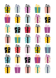 Stickervel Cadeautjes - 35 stickers