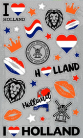 Feuille d'autocollants I Love Holland - 28 autocollants