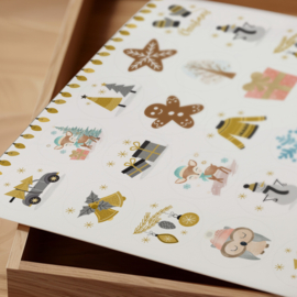 Planche d'autocollants Cozy Christmas - 35 autocollants