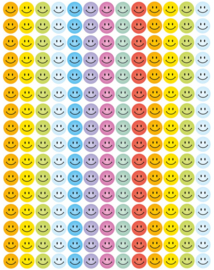 Smiley-Aufkleber Pastell 10mm- 1104 Aufkleber