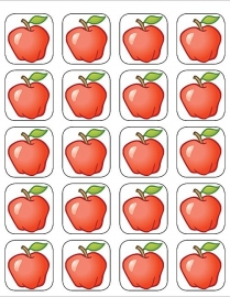 Äpfel - 20 Aufkleber
