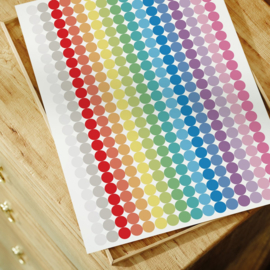 Stippen Stickers 10 mm – 1104 Label Stickers - 16 Kleuren