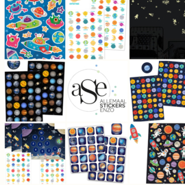 Feuille d'autocollants Planètes - Doming Stickers
