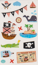 Schip Ahoy Piratenstickers - 14 Stickers