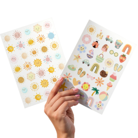 2 Grote Stickervellen Zomer & Zonnetjes