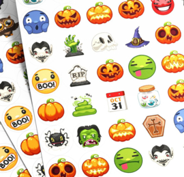 Halloween Emoji Stickers - 48 Stickers