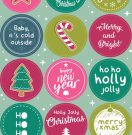 Stickervel Kerst