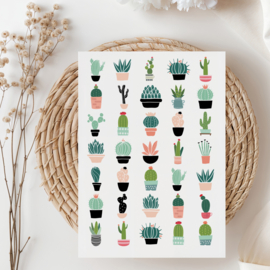 Stickervel Cactussen - 35 stickers