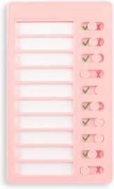 Planbord met Stickers - Herbruikbaar - Roze