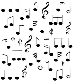 Muzieknoten - 33 Stickers - Muziek Stickers