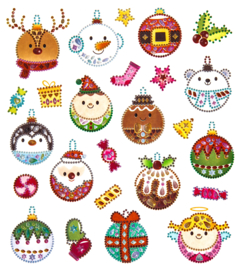 Stickervel Kerst met Kristallen