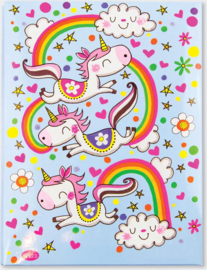 Briefpapier Unicorn - Map met 30 Vel Gelinieerd Briefpapier, 20 Bijpassende Enveloppen en Stickers