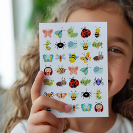 2 Grote Stickervellen Lente en Lieve Insecten